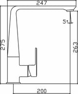 Bateau Sink Mixer (Chrome)