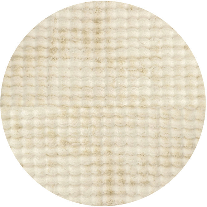 Bubble Natural Round - Machine Washable Rug