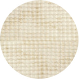 Bubble Natural Round - Machine Washable Rug