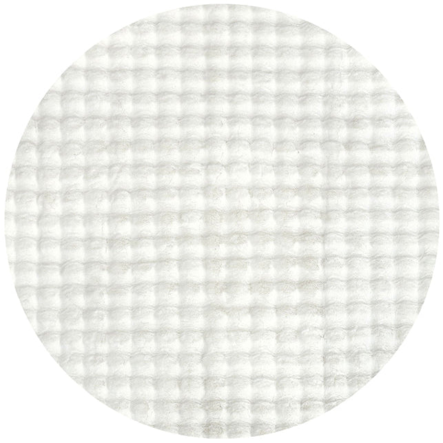 Bubble White Round - Machine Washable Rug