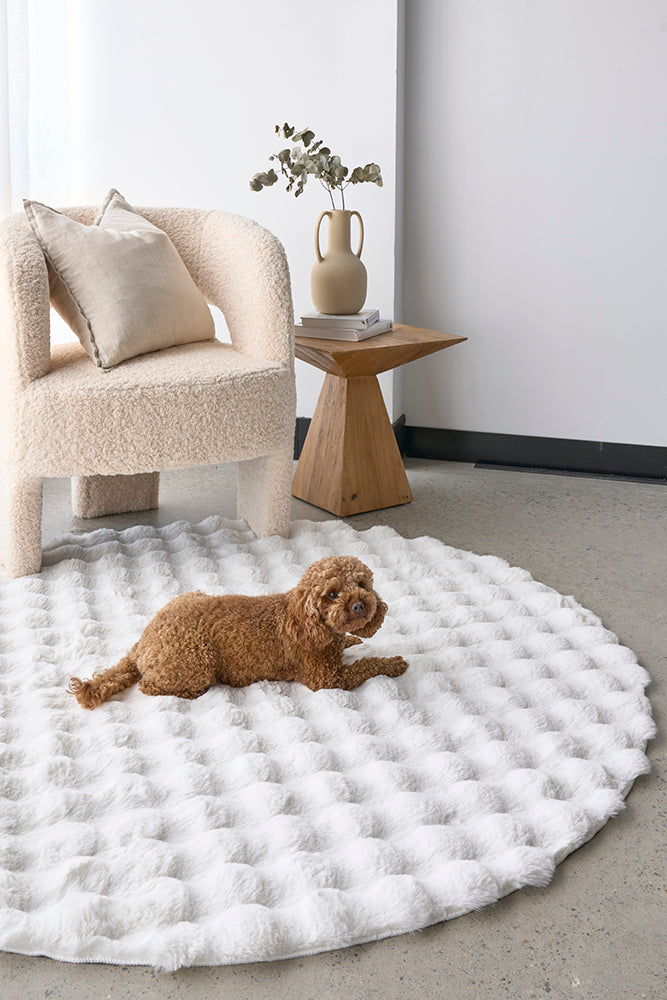 Bubble White - Machine Washable Rug
