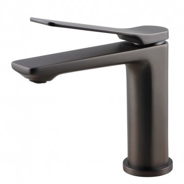 AQU RUSHY Basin Mixer - Brushed Gun Metal