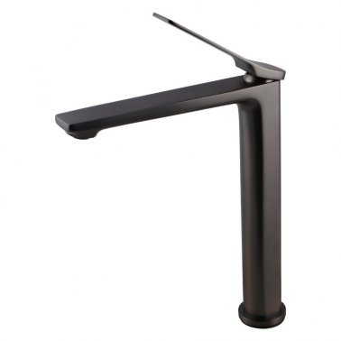 AQU RUSHY Tall Basin Mixer - Brushed Gun Metal