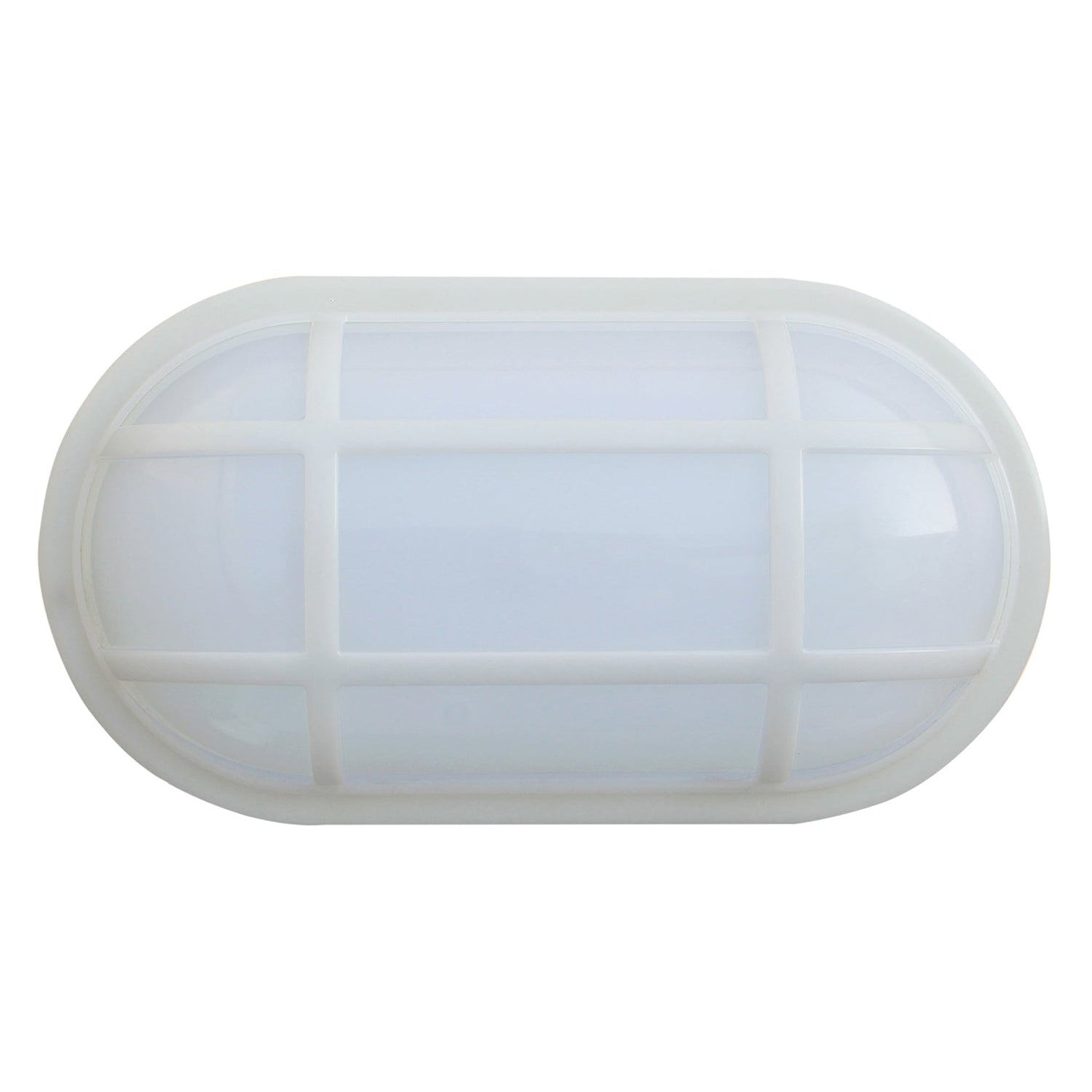 BULK: Oval LED Exterior Bulkhead Lights with Optional Cage IP65