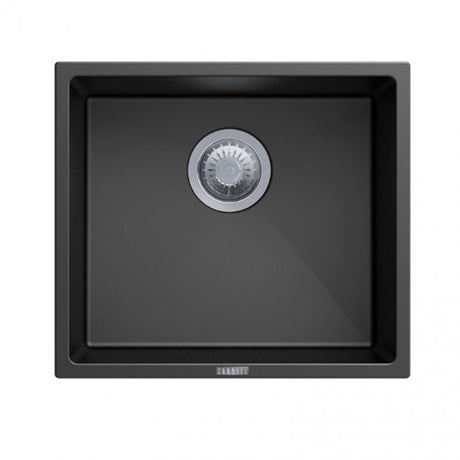 Black Carysil Granite Single Bowl Kitchen Sink - 457x406mm