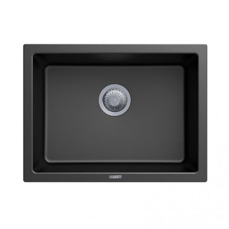 Black Carysil Granite Single Bowl Kitchen Sink - 610x457mm