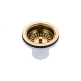 Brushed Brass Stainless Steel PVD Single Bowl Kitchen Sink - 500x440x230mm