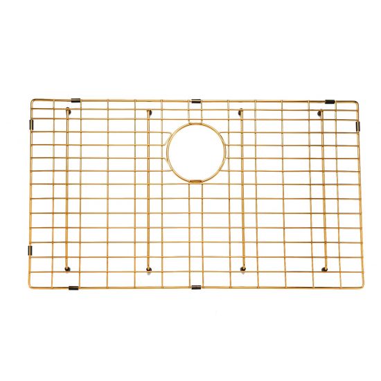 Brushed Brass Stainless Steel PVD Single Bowl Kitchen Sink - 762x457x254mm