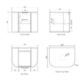 Burleigh vanity 600-spec