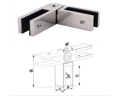 Glass to Glass Clamp Adjustable