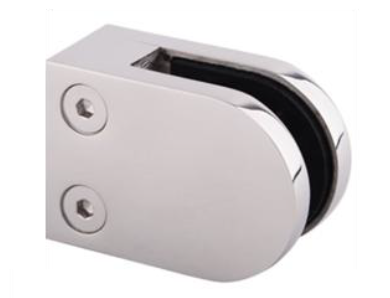 Glass Clamp - Glass to Wall / Square Post  - D Front
