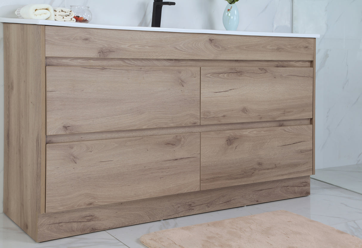 MAX MDF Freestanding Vanity Max Oak (All Sizes)