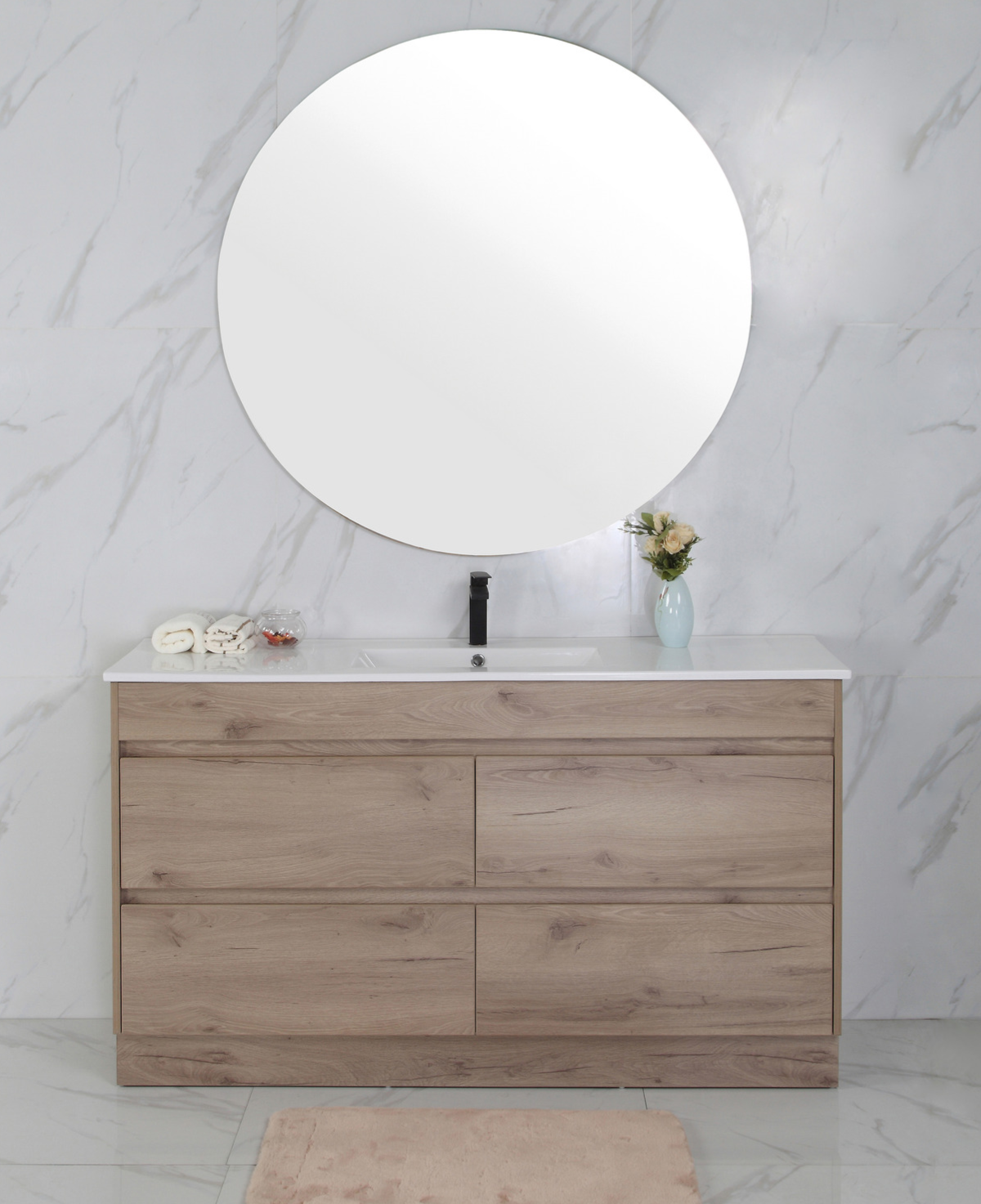 MAX MDF Freestanding Vanity Max Oak (All Sizes)