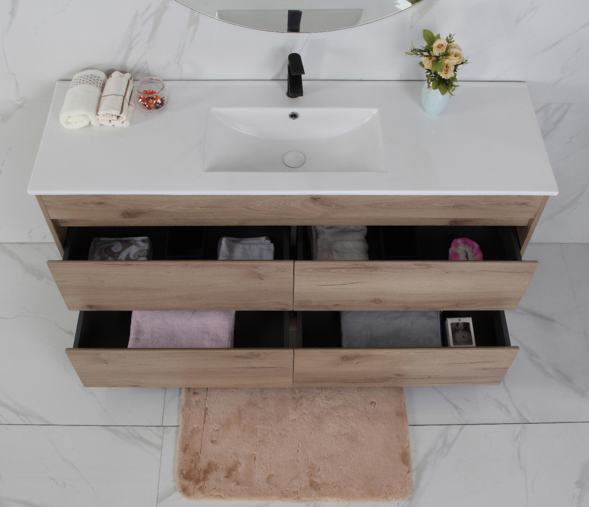 MAX MDF Freestanding Vanity Max Oak (All Sizes)