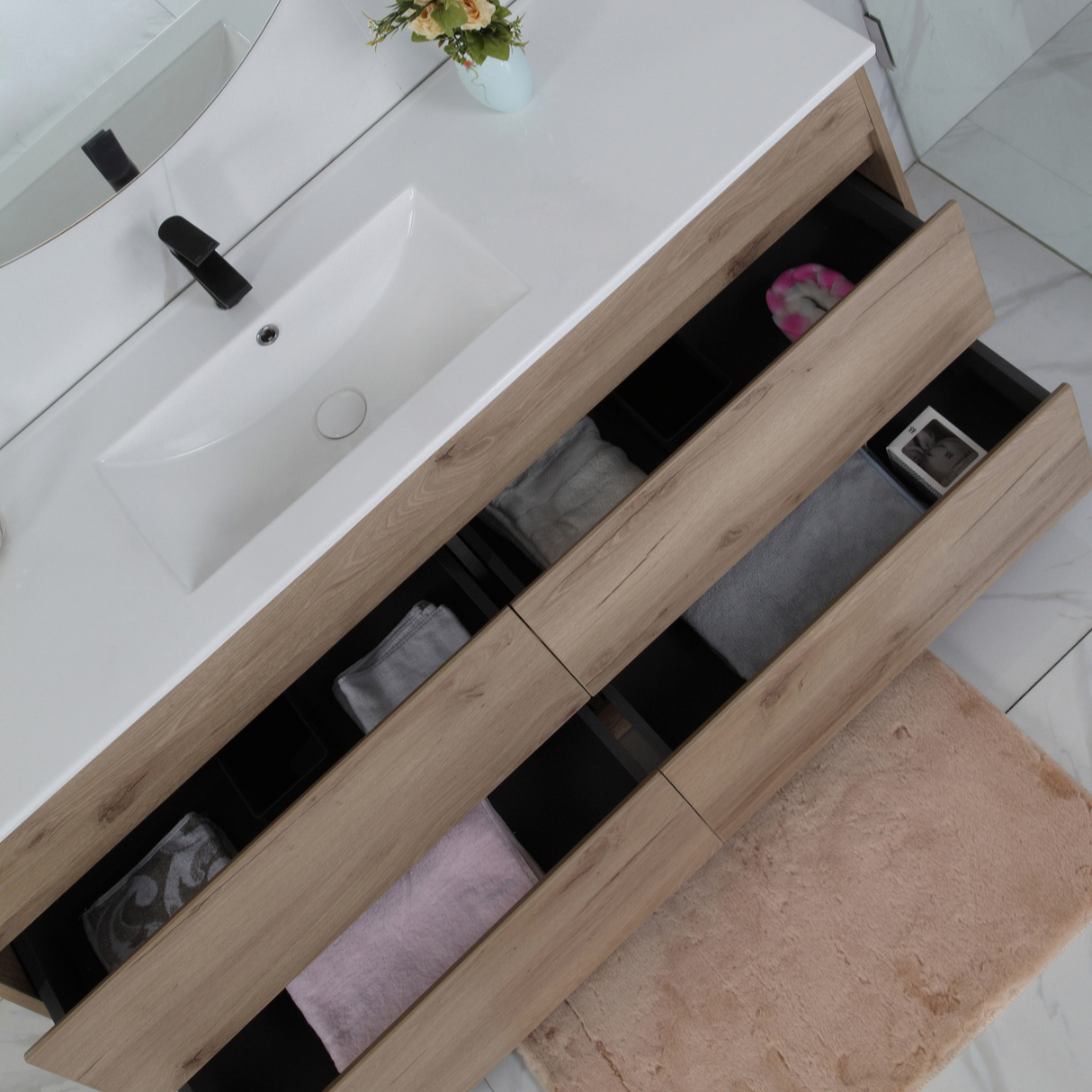 MAX MDF Freestanding Vanity Max Oak (All Sizes)