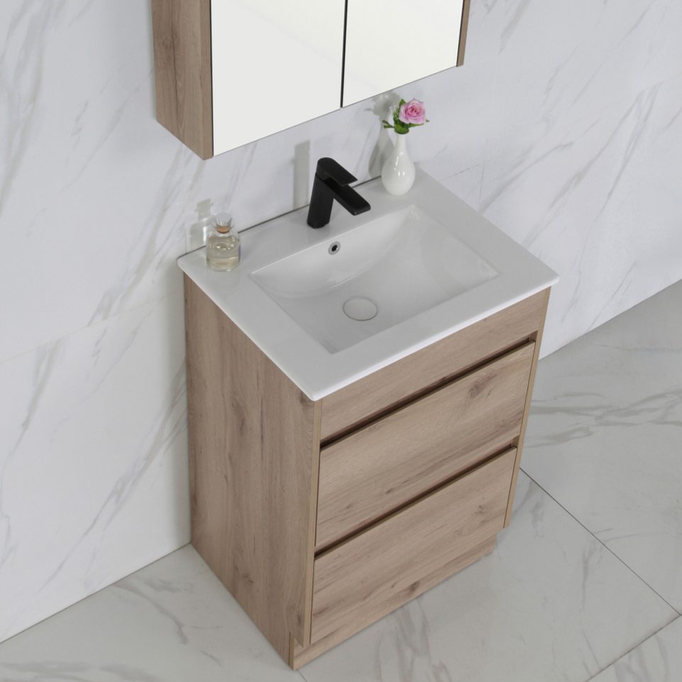 MAX MDF Freestanding Vanity Max Oak (All Sizes)