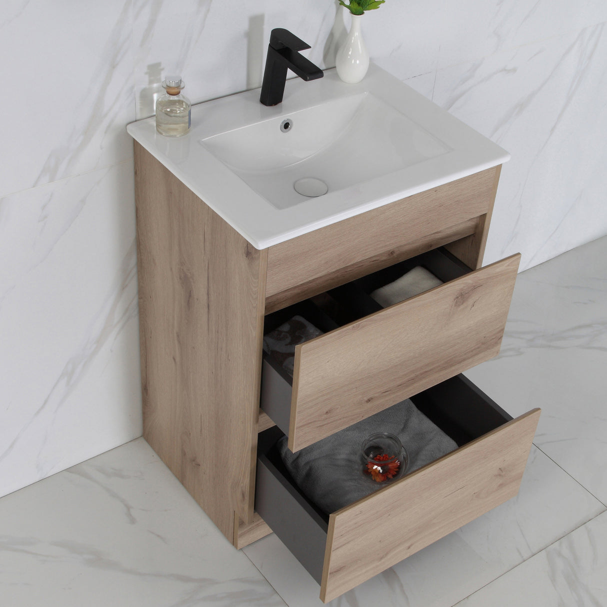 MAX MDF Freestanding Vanity Max Oak (All Sizes)