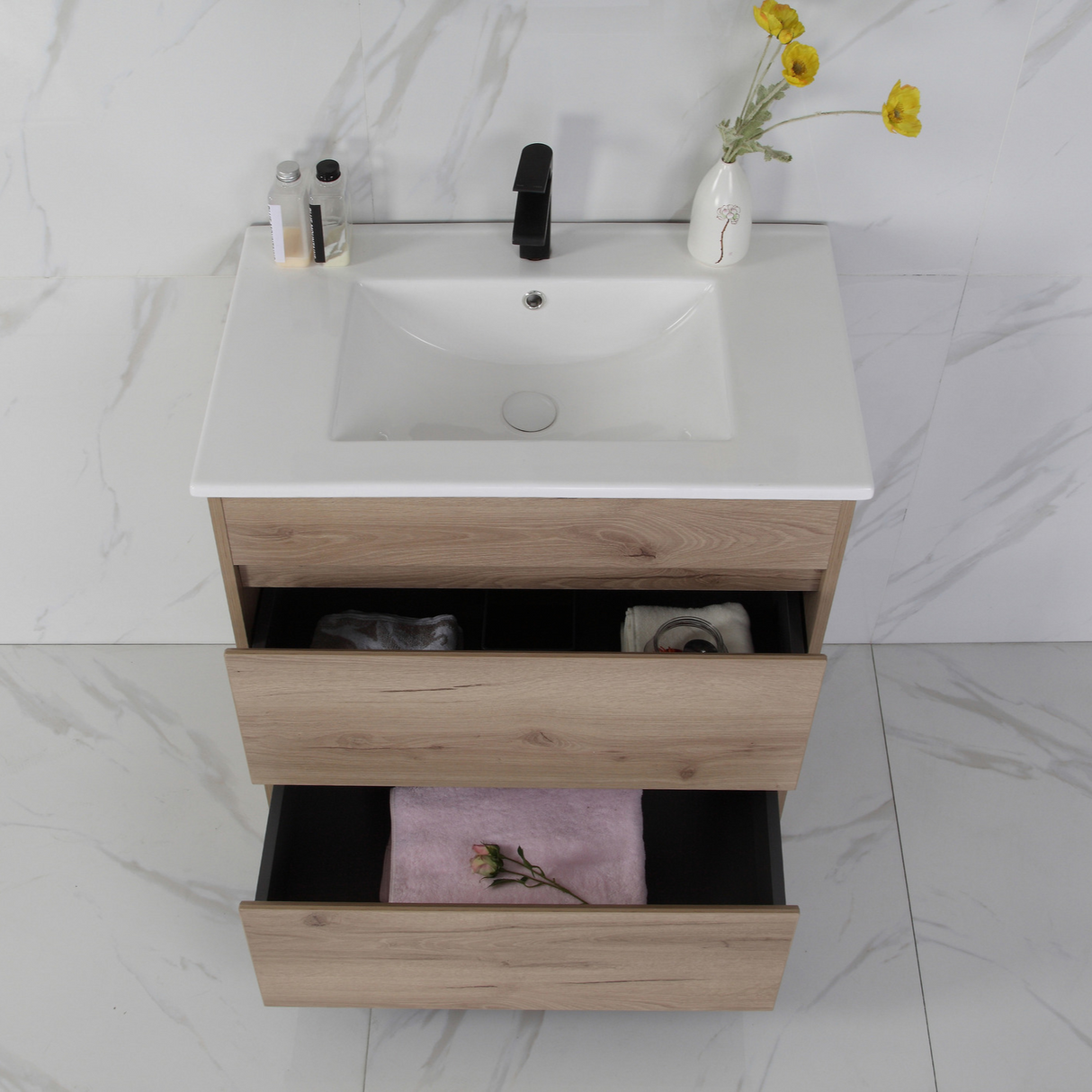 MAX MDF Freestanding Vanity Max Oak (All Sizes)