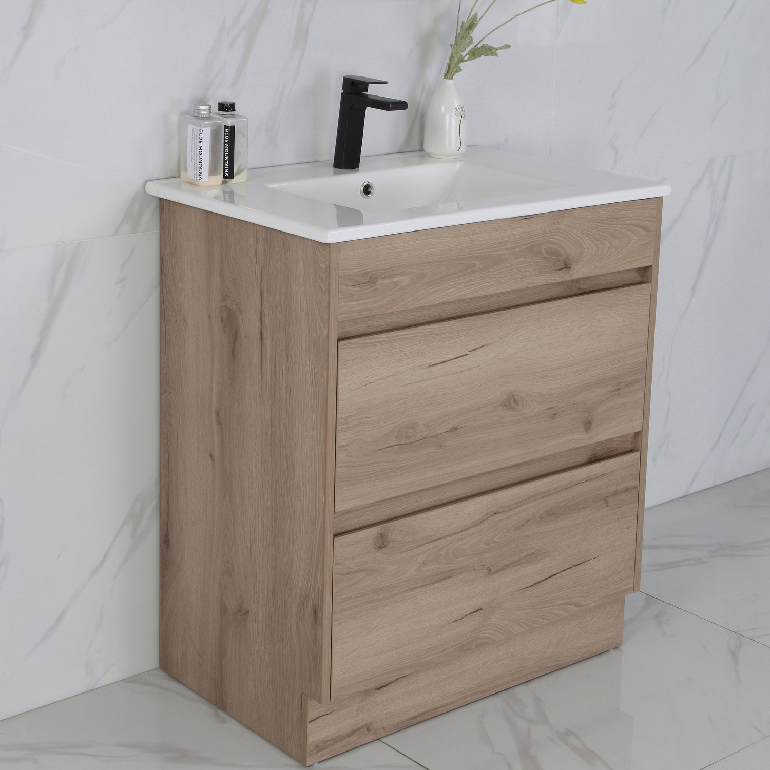 MAX MDF Freestanding Vanity Max Oak (All Sizes)