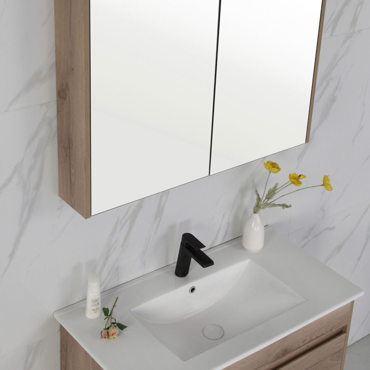 MAX MDF Freestanding Vanity Max Oak (All Sizes)