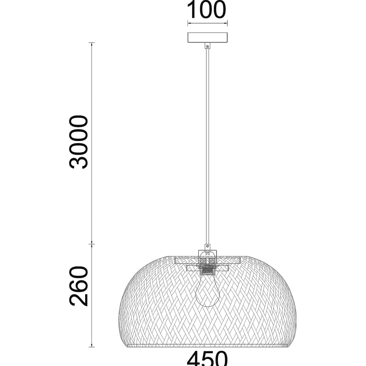 CANASTA: Bohemian Interior Large Natural Bamboo Finish Pendant Light