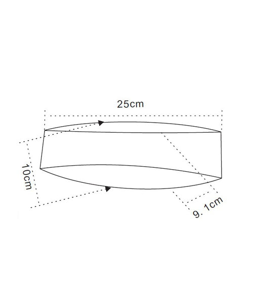 CANNES: LED Interior Matte White Curved Up/Down Wall Light