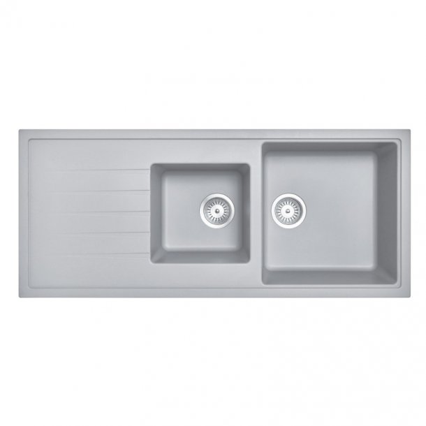 CARYSIL VIVALDI Grey Granite Single and 1/2 Kitchen Sink 1160x500mm