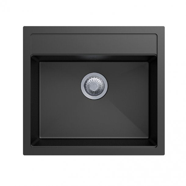 CARYSIL WALTZ Black Granite Kitchen Sink 560x510mm