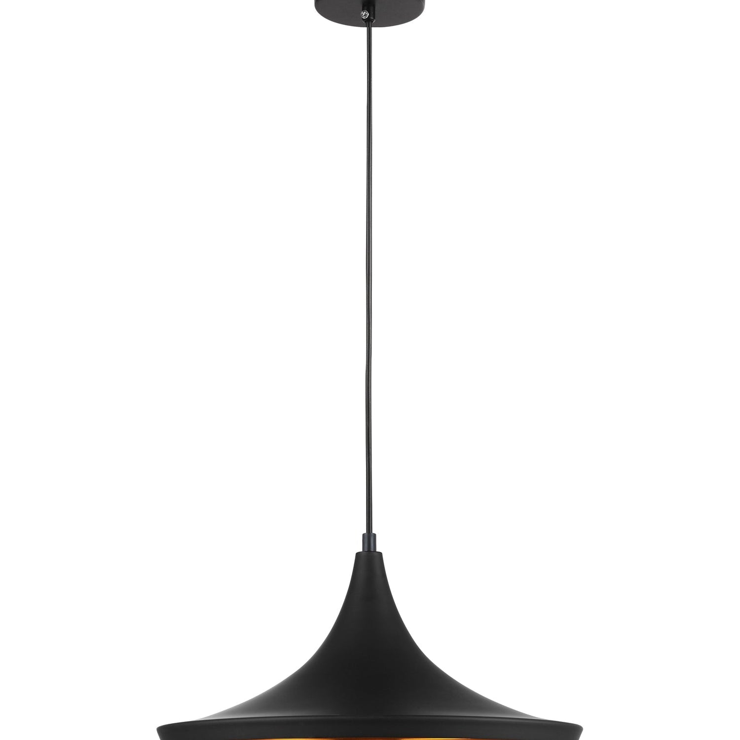 CAVIAR: Black Mexican Hat Shape Pendant Light