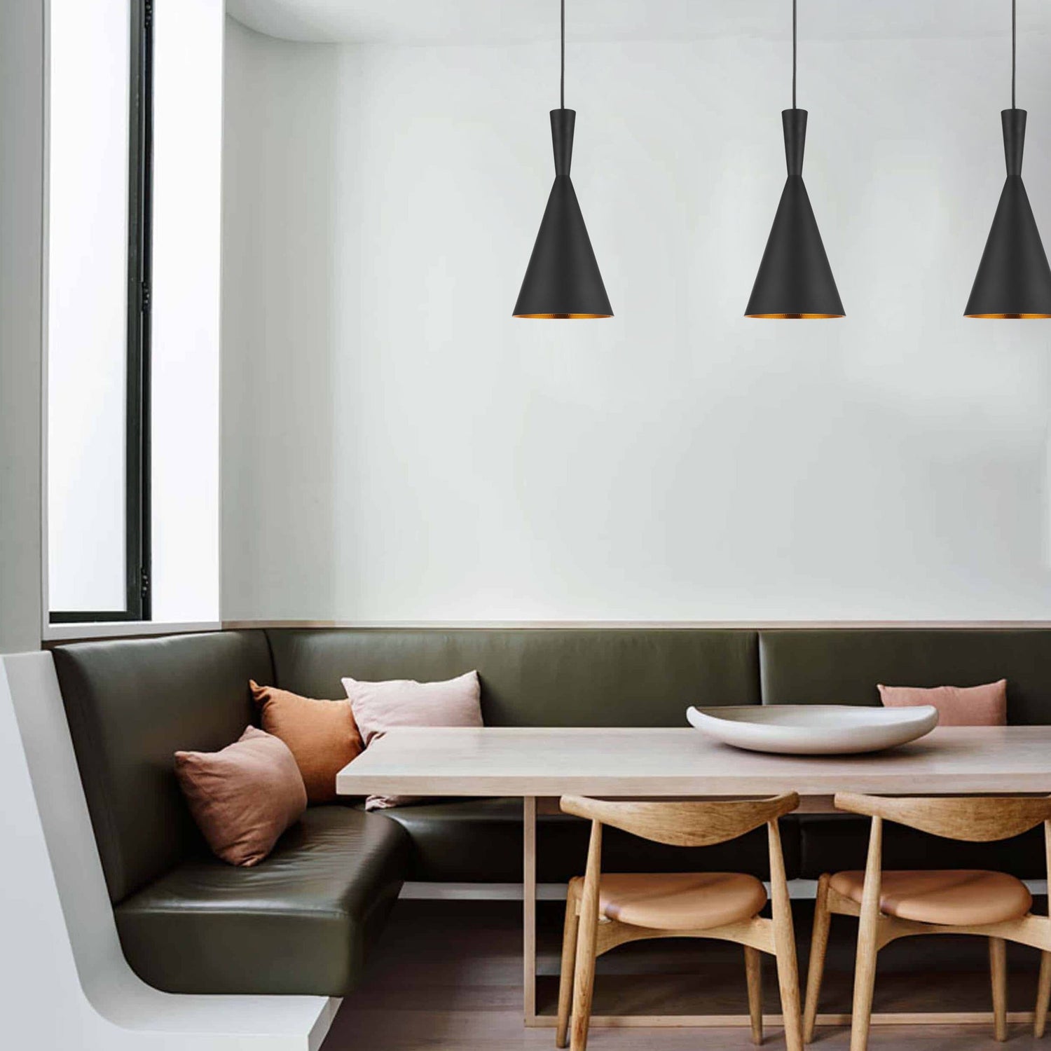 CAVIAR: Black Cone Shape Pendant Light