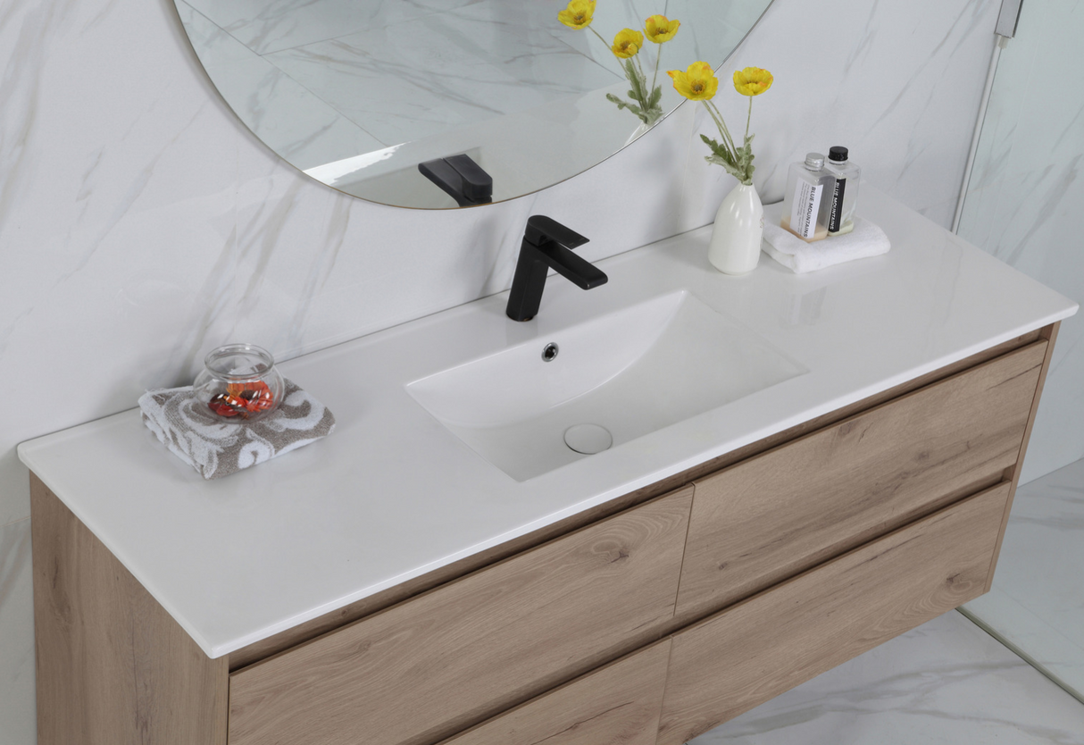 MAX MDF Wall Hung Vanity Max Oak (All Sizes)