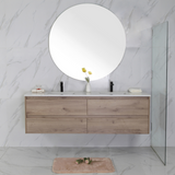 MAX MDF Wall Hung Vanity Max Oak (All Sizes)