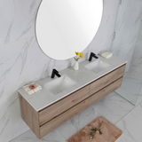 MAX MDF Wall Hung Vanity Max Oak (All Sizes)