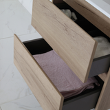 MAX MDF Wall Hung Vanity Max Oak (All Sizes)