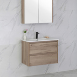 MAX MDF Wall Hung Vanity Max Oak (All Sizes)