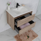 MAX MDF Wall Hung Vanity Max Oak (All Sizes)