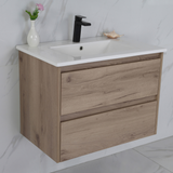 MAX MDF Wall Hung Vanity Max Oak (All Sizes)