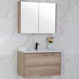 MAX MDF Wall Hung Vanity Max Oak (All Sizes)