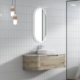 HAMILTON Wall Hung Curve Vanity Max Oak (All Sizes)