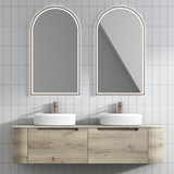 HAMILTON Wall Hung Curve Vanity Max Oak (All Sizes)