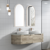 HAMILTON Wall Hung Curve Vanity Max Oak (All Sizes)