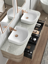 HAMILTON Wall Hung Curve Vanity Max Oak (All Sizes)