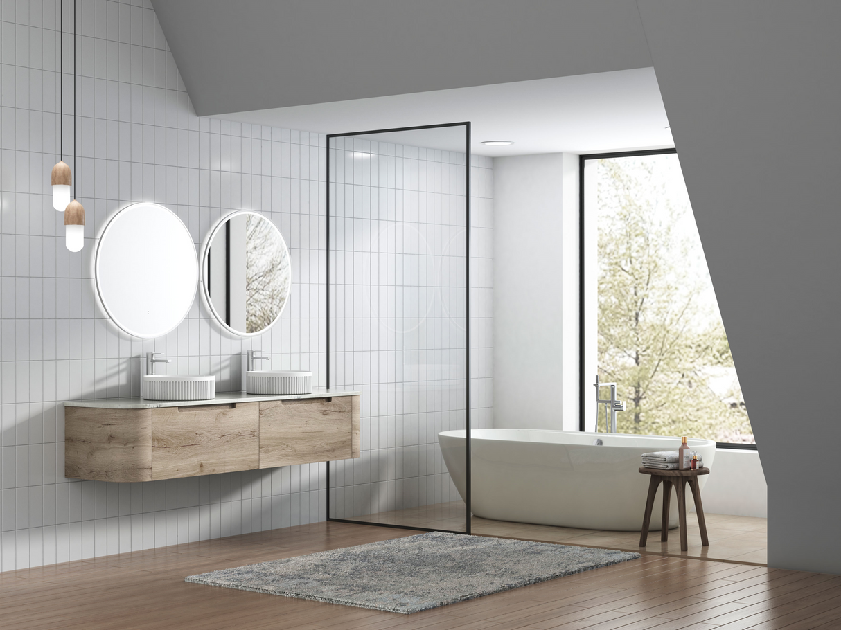 HAMILTON Wall Hung Curve Vanity Max Oak (All Sizes)