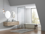 HAMILTON Wall Hung Curve Vanity Max Oak (All Sizes)