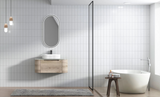 HAMILTON Wall Hung Curve Vanity Max Oak (All Sizes)