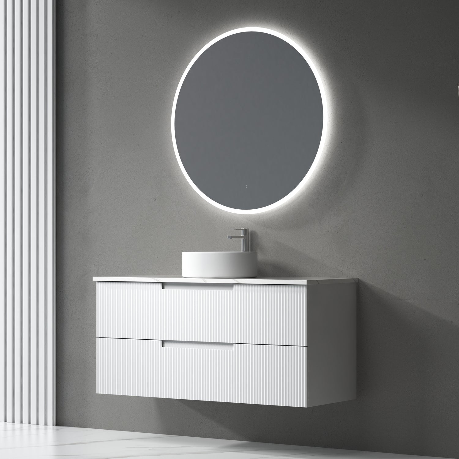 VERONA MARKII Wall Hung Vanity Matte White (All Sizes)