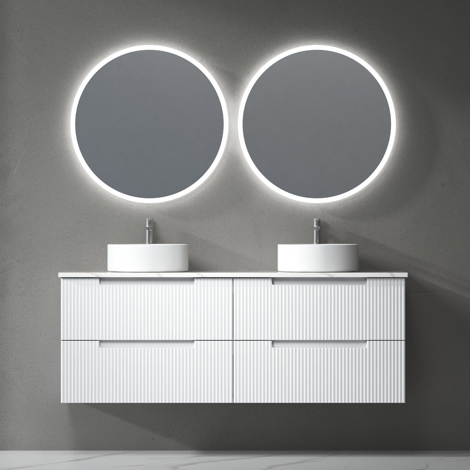 VERONA MARKII Wall Hung Vanity Matte White (All Sizes)