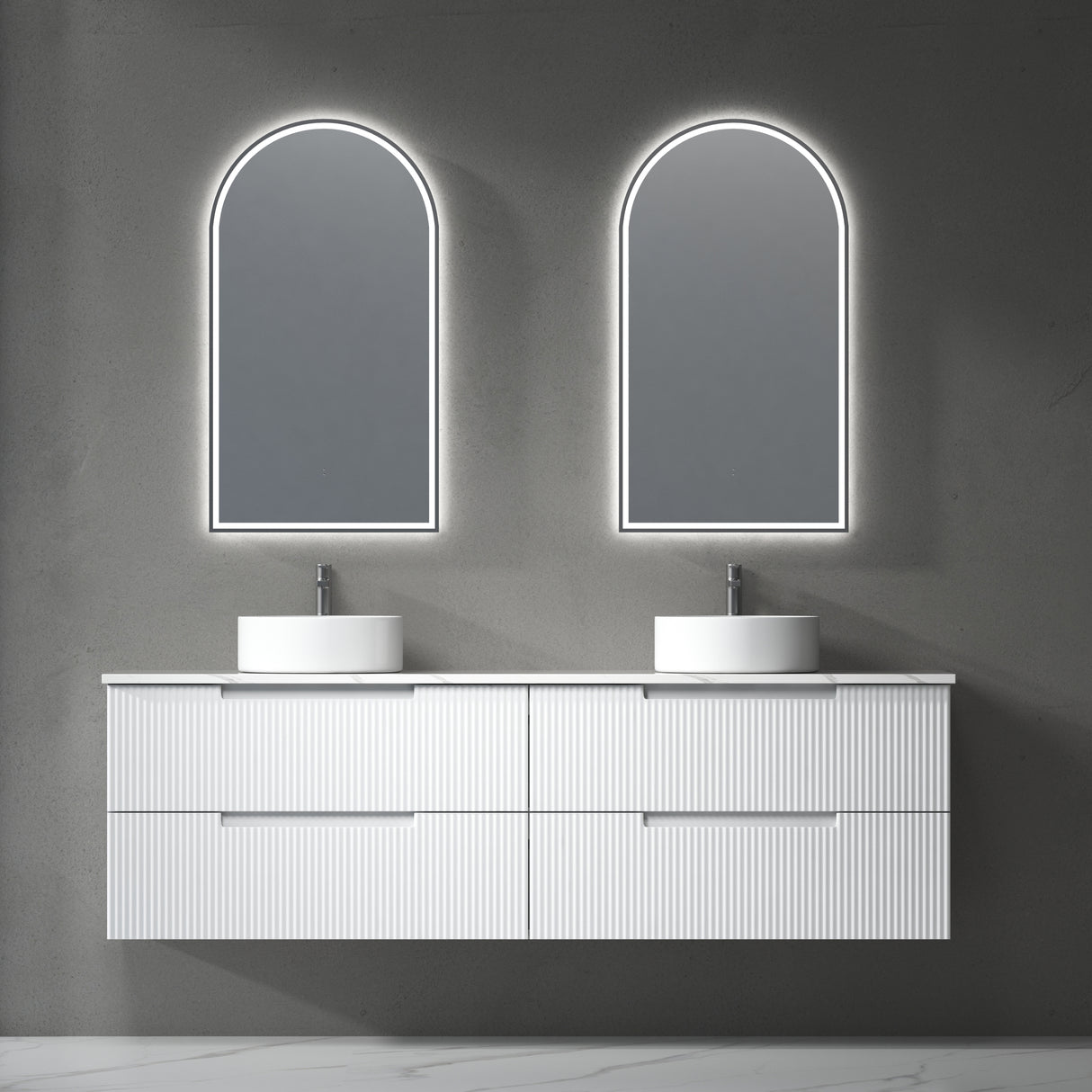 VERONA MARKII Wall Hung Vanity Matte White (All Sizes)