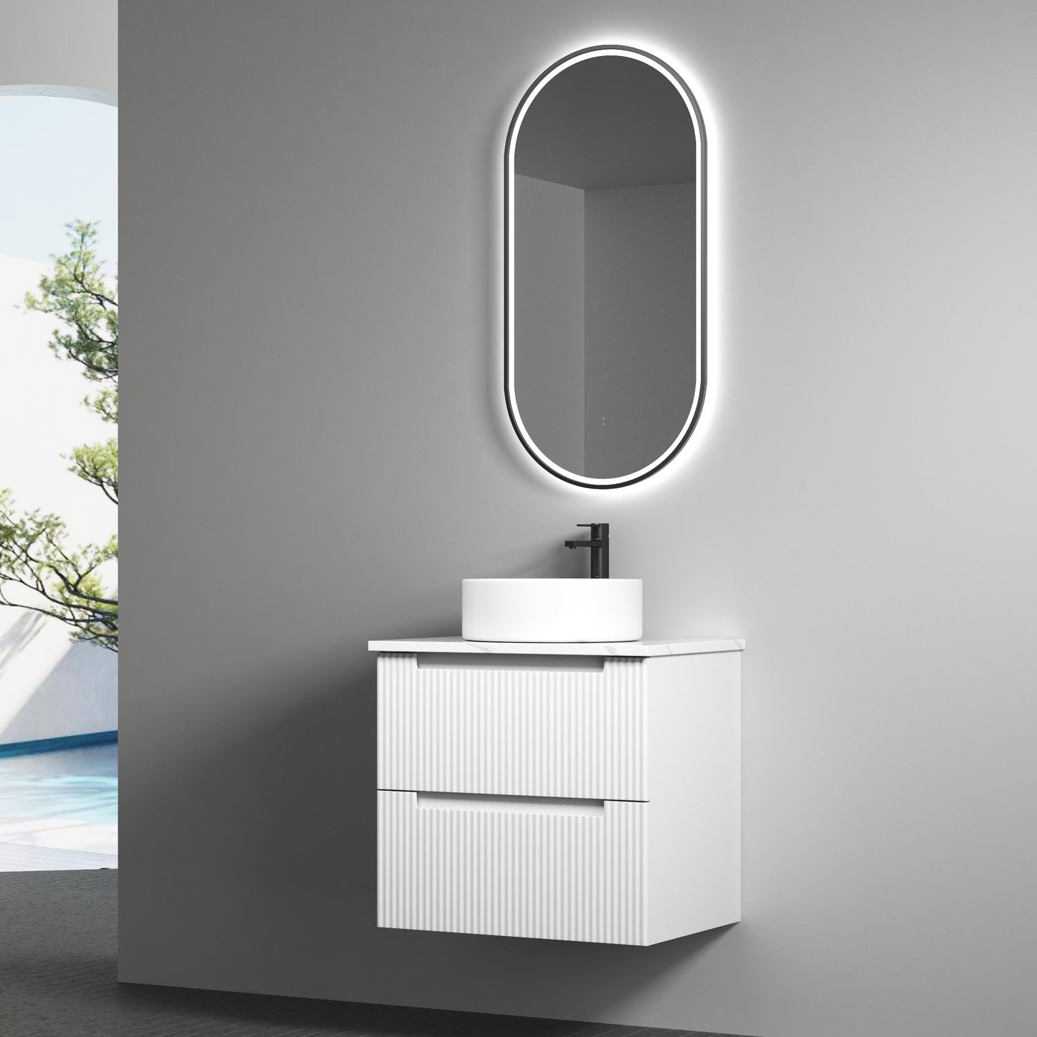 VERONA MARKII Wall Hung Vanity Matte White (All Sizes)