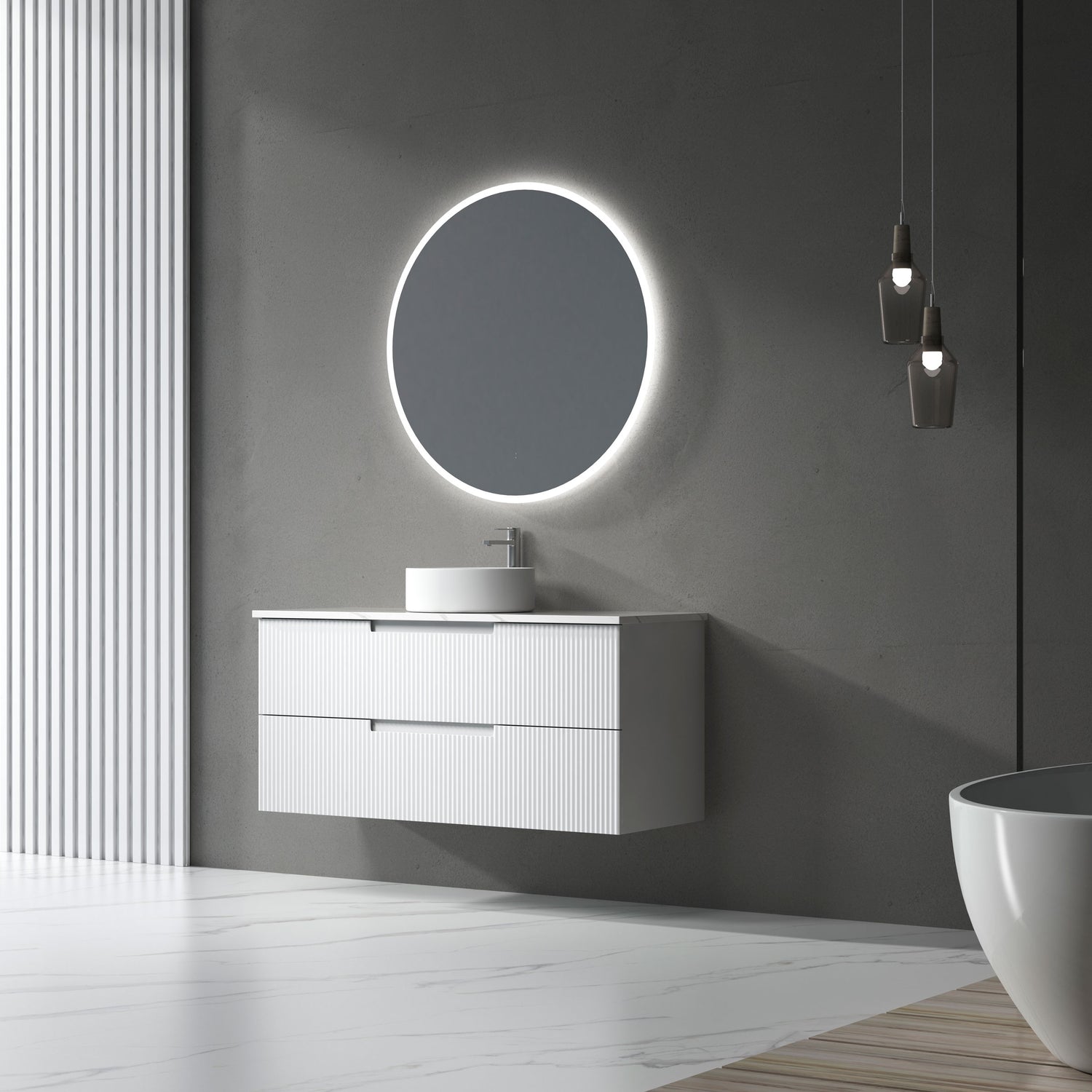 VERONA MARKII Wall Hung Vanity Matte White (All Sizes)